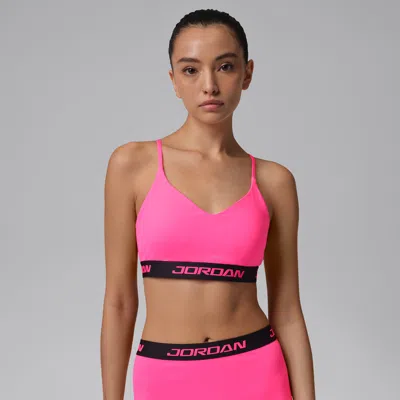 Jordan Women's  Sport Essentials Padded Adjustable Sports Bra In Pink