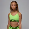 Jordan Women's  Sport Indy Light Support Sports Bra In Electric Green/black