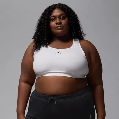 Jordan Women's  Sport Medium-support Padded Jumpman Bra (plus Size) In White