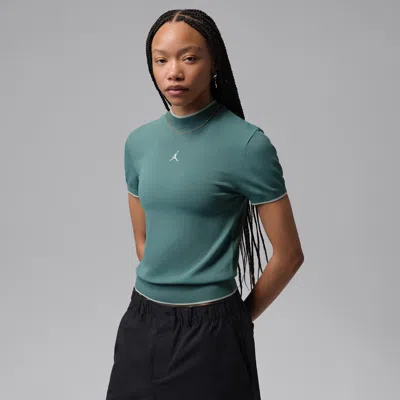 Jordan Women's  Sport Mock-neck Short-sleeve Golf Top In Green