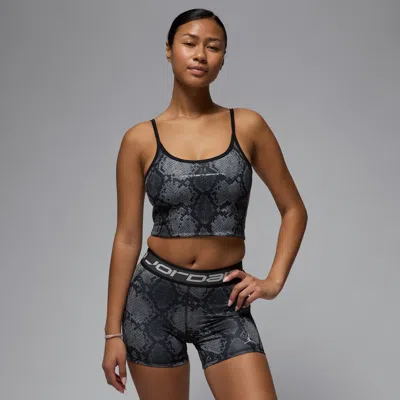 Jordan Women's  Sport Printed Cropped Tank Top In Black