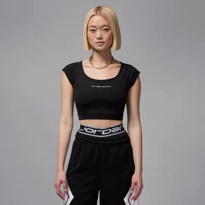 Jordan Dri-fit Performance Crop Top In Black