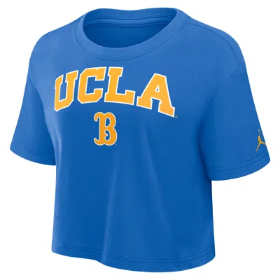 Jordan Women's Ucla Athletic Prep Arch  Brand Dri-fit College Cropped T-shirt In Blue