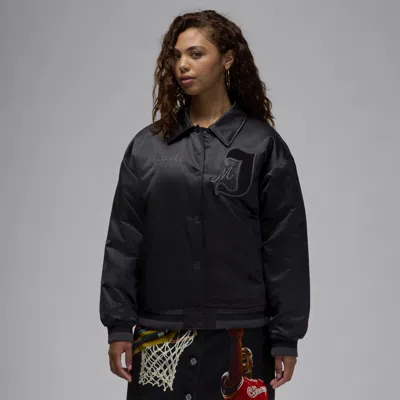 Jordan Women's  Varsity Jacket In Black/gym Red