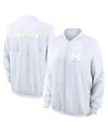Jordan Women's White Michigan Wolverines Statement Bomber Raglan Full-zip Jacket In White