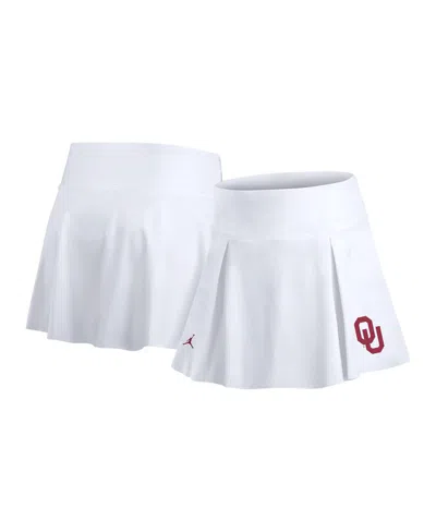 Jordan Women's White Oklahoma Sooners Tennis Skirt With Shorts