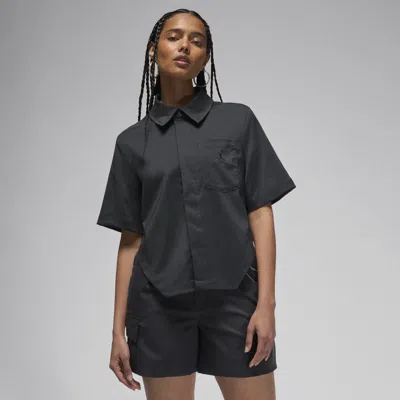 Jordan Women's  Woven Crop Top In Black