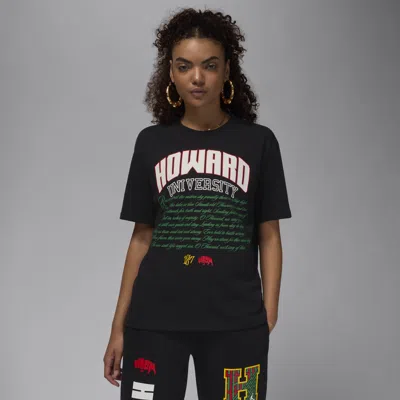 Jordan Women's  X Howard University T-shirt In Black