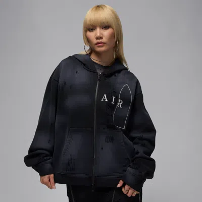 Jordan Women's  X Tã©la Full-zip Hoodie In Black
