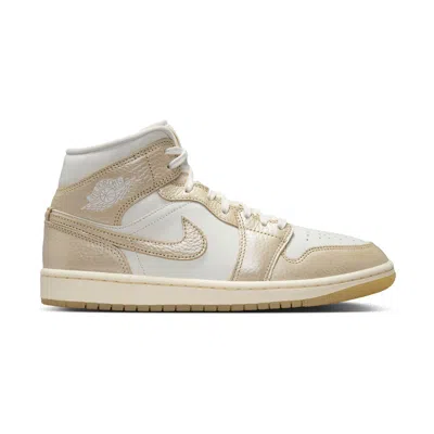 Jordan Womens Air  1 Mid Se_sail/team Gold-pale Ivory In Multi