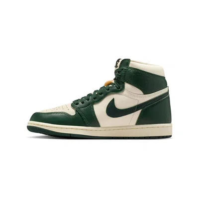 JORDAN WOMENS AIR JORDAN 1 RETRO HIGH OG_PALE IVORY/PRO GREEN-FIR-COCONUT MILK