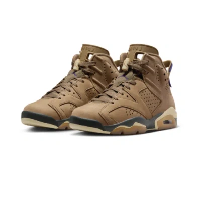 Pre-owned Jordan Womens Air  6 Retro Gtx_brown Kelp/team Gold-shadow Fd1643-300-size 8