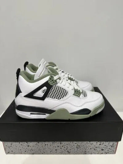 Pre-owned Jordan Womens Air  Retro 4 Seafoam Size 6 - 12 — Aq9129 103 In Green