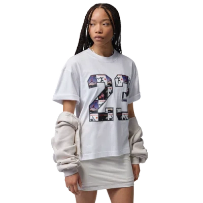 Jordan Womens Brooklyn Gf Gfx Tee In Blue