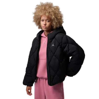 Jordan Womens Brooklyn Puffer Jacket In Black