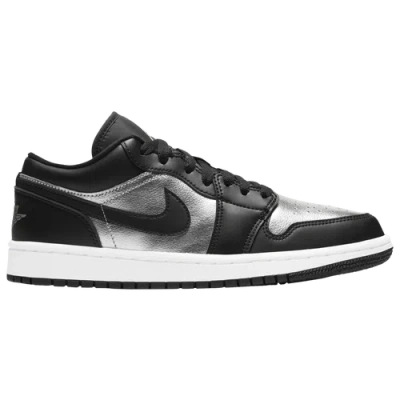 Jordan Air  1 Low Se Sneakers In White/black/metallic Silver