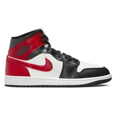 Jordan Air  1 Mid Sneaker In Red/white/black