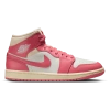 Jordan Air  1 Mid Sneaker In Sail/pink