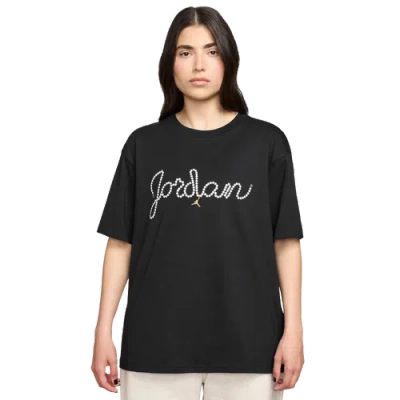 Jordan Womens  Brk Short Sleeve Gfx T-shirt Ajxi In Black