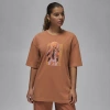 Jordan Womens  Graphic Oversized T-shirt In Dusty Peach/dune Red