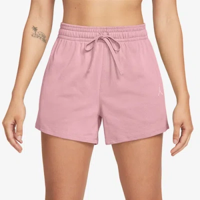 Jordan Womens  Knit Sld Core Shorts In Pink Glaze