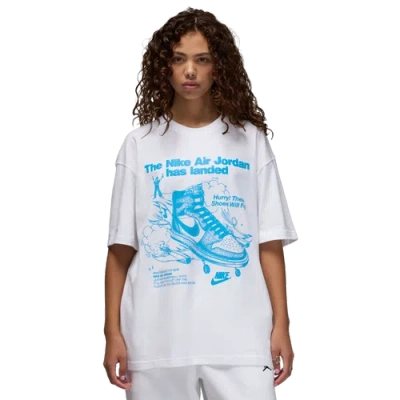 Jordan Oversize Cotton Graphic T-shirt In White