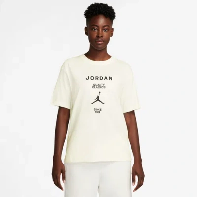 Jordan Womens  Short Sleeve Gf Graphic Jacquard T-shirt In White