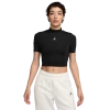 Jordan Womens  Solid Knit S/s Top