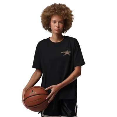 Jordan Womens  Sport Drifit Ss Gfx Tee In Black
