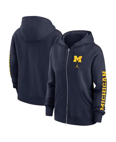 Jordan Women'sâ Navy Michigan Wolverines Phoenix Full-zip Hoodie