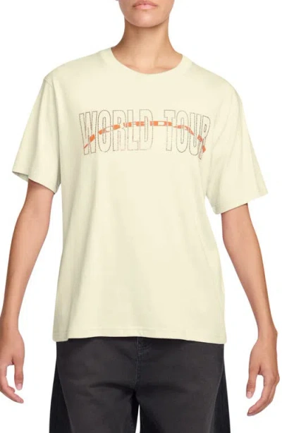 Jordan World Tour Cotton Graphic T-shirt In Neutral
