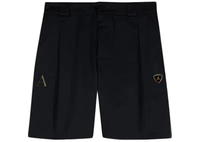 Pre-owned Jordan X Aleali May Crew Short In Black/medium Olive
