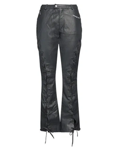 Jordan X Cactus Jack Woman Pants Charcoal Size 10 Calfskin In Grey