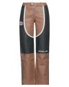 Jordan X Cactus Jack Woman Pants Khaki Size 8 Cow Leather In Beige
