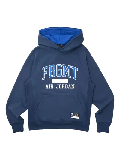 Jordan X Fragment Fleece Hoodie In Blue
