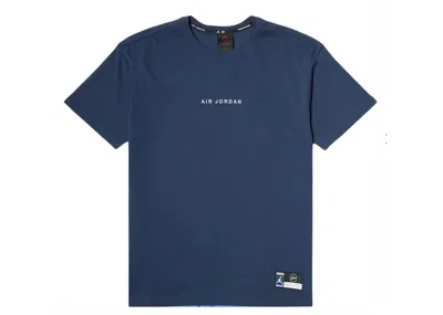 Pre-owned Jordan X Fragment Lifestyle Topwhite In Navy Blue/sport Royal/relfective Silver