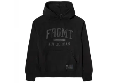 Pre-owned Jordan X Fragment Pullover Hoodie In Black/reflective Silver