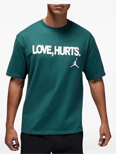 Jordan X Jalen Hurts Jumpman Slogan-print T-shirt In Green