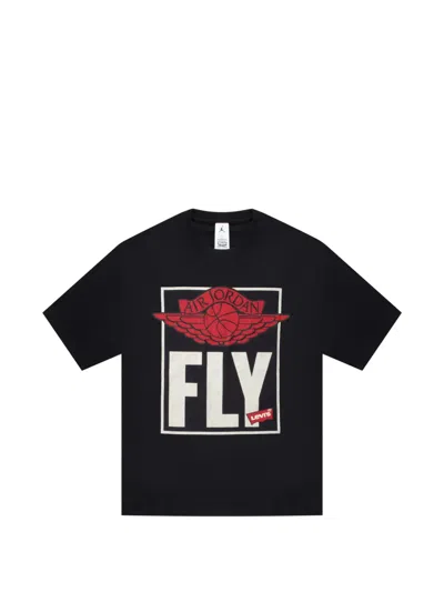 Jordan X Levi`s Fly Graphic-print T-shirt In Multi