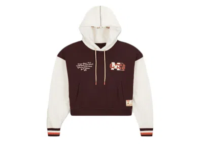 Pre-owned Jordan X Maison Chateau Rouge Women's Fleece Top Hoodie In Brown