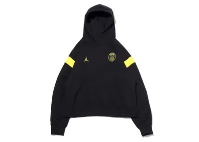 Pre-owned Jordan X Paris Saintgermain Womens Hoodie (asia Sizing) In Black/tour Yellow