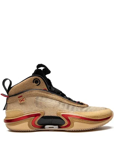 Jordan X Rui Hachimura Air  36 Sneakers In Gold