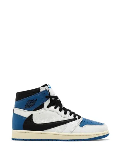 Jordan X Travis Scott 1 Retro High Og Sp Fragment Sneakers In Blue
