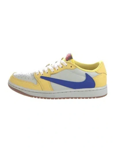 Pre-owned Jordan X Travis Scott 1 Retro Low Og Sp 'canary' (w) Sneakers In Yellow
