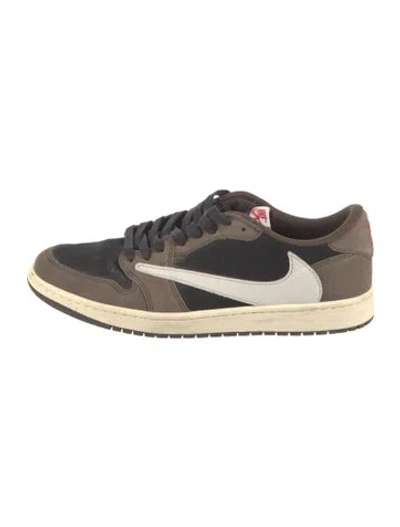 Pre-owned Jordan X Travis Scott 1 Retro Low Og Sp Travis Scott Mocha Athletic Sneakers In Blue