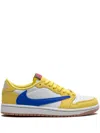 Jordan X Travis Scott Air  1 Retro Low "canary" Sneakers In Neutrals