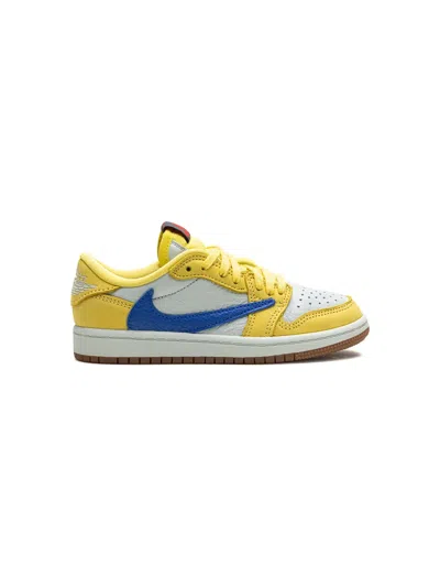 Jordan Kids' X Travis Scott Air  1 Retro Low Og Sp "canary" Sneakers In Yellow