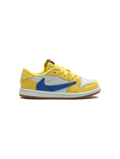 Jordan Babies' X Travis Scott Air  1 Retro Low Og Sp "canary" Sneakers In Yellow