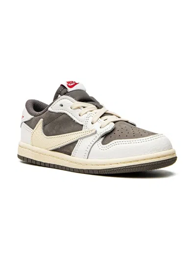 Jordan Babies' X Travis Scott  1 Low Sneakers In White