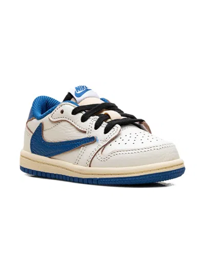 Jordan Babies' X Travis Scott X Fragment Design Air  1 Low Sneakers In Multi